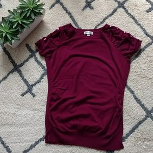 Dress Barn Short Sleeve Button Embellishments